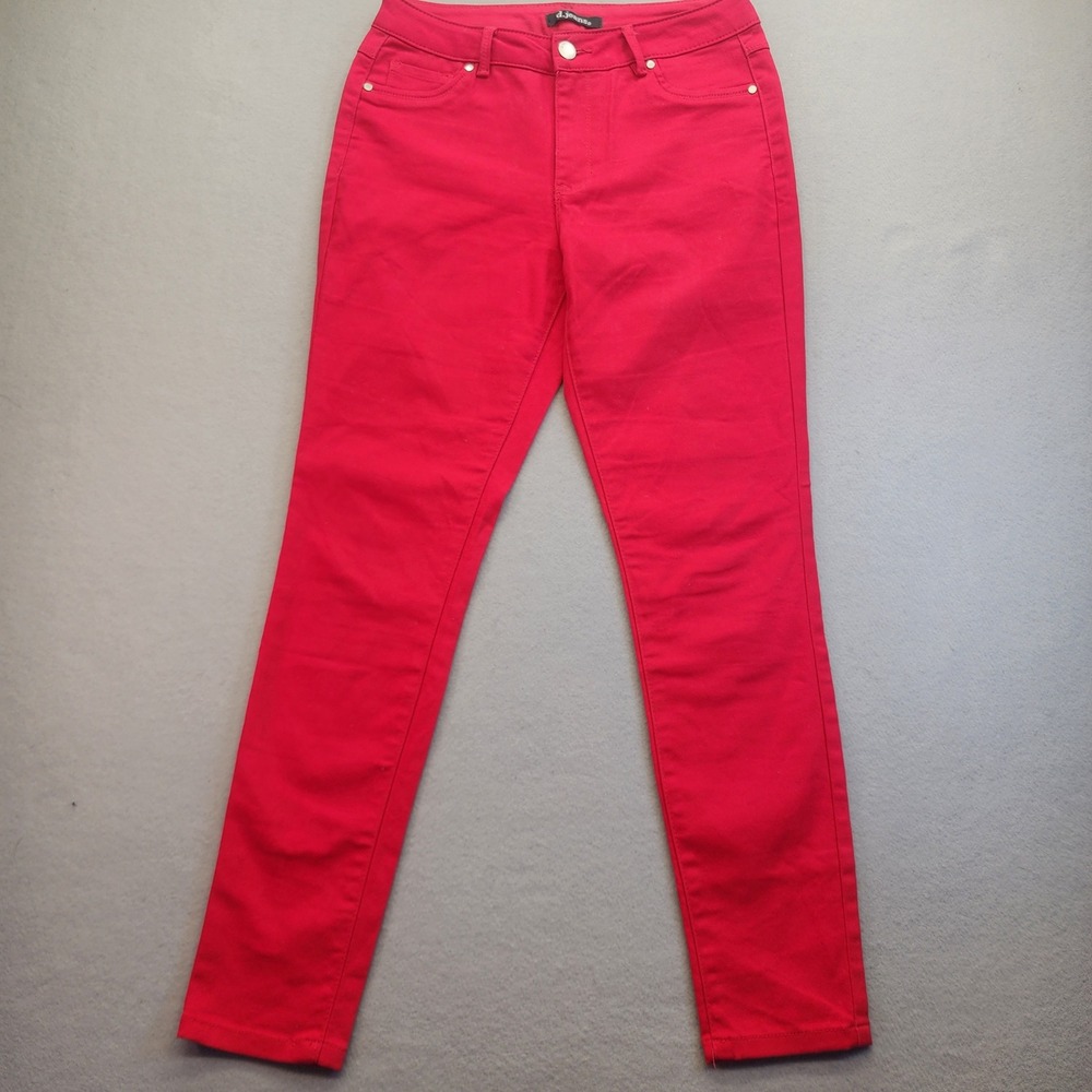 D.Jeans Red Skinny Pants Womens 6 Stretch Denim Repreve Bold Casual Slim Fit